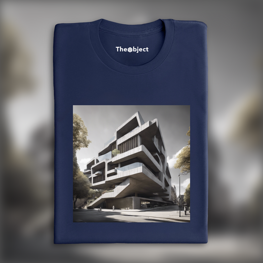 T-Shirt IA - Modernisme tardif, Brutalist architecture, city - 438035921