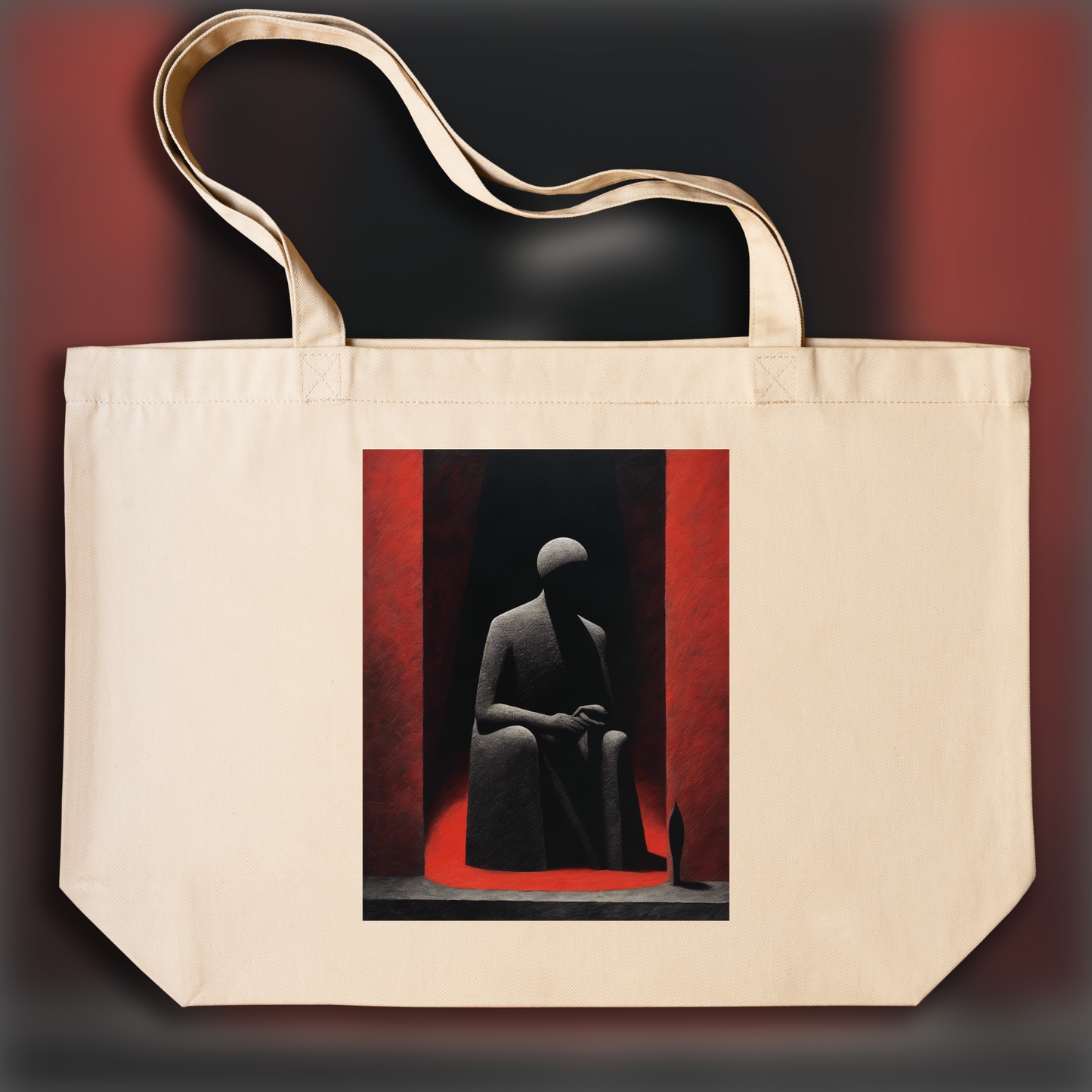 Tote bag IA ample écologique - Art abstrait mexicain du XXème siècle, Ombre - 2122507653