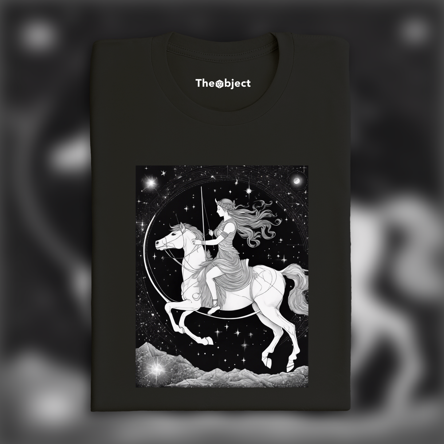 T-Shirt IA - Constellations, un archer à cheval - 537764476