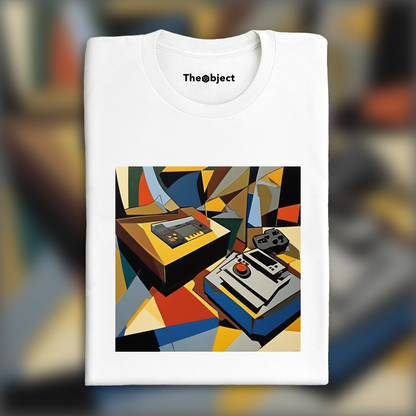 T-Shirt IA - Cubisme analytique, Console de jeu vidéo - 3826469570