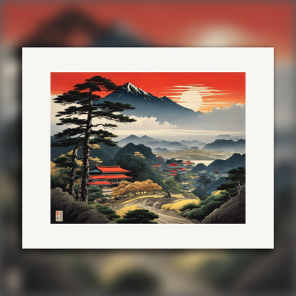 Affiche IA - Yoshitoshi Abe, dramatic landscape - 1191418080
