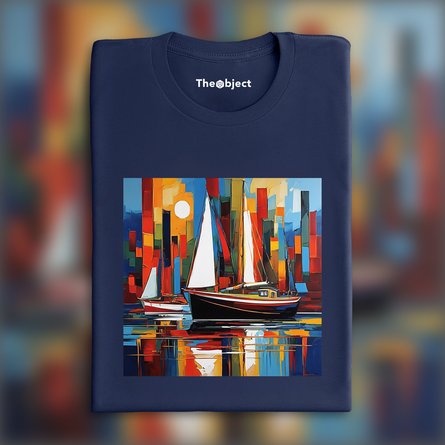 T-Shirt IA - Expressionisme abstract canadien, Bateau - 596688742