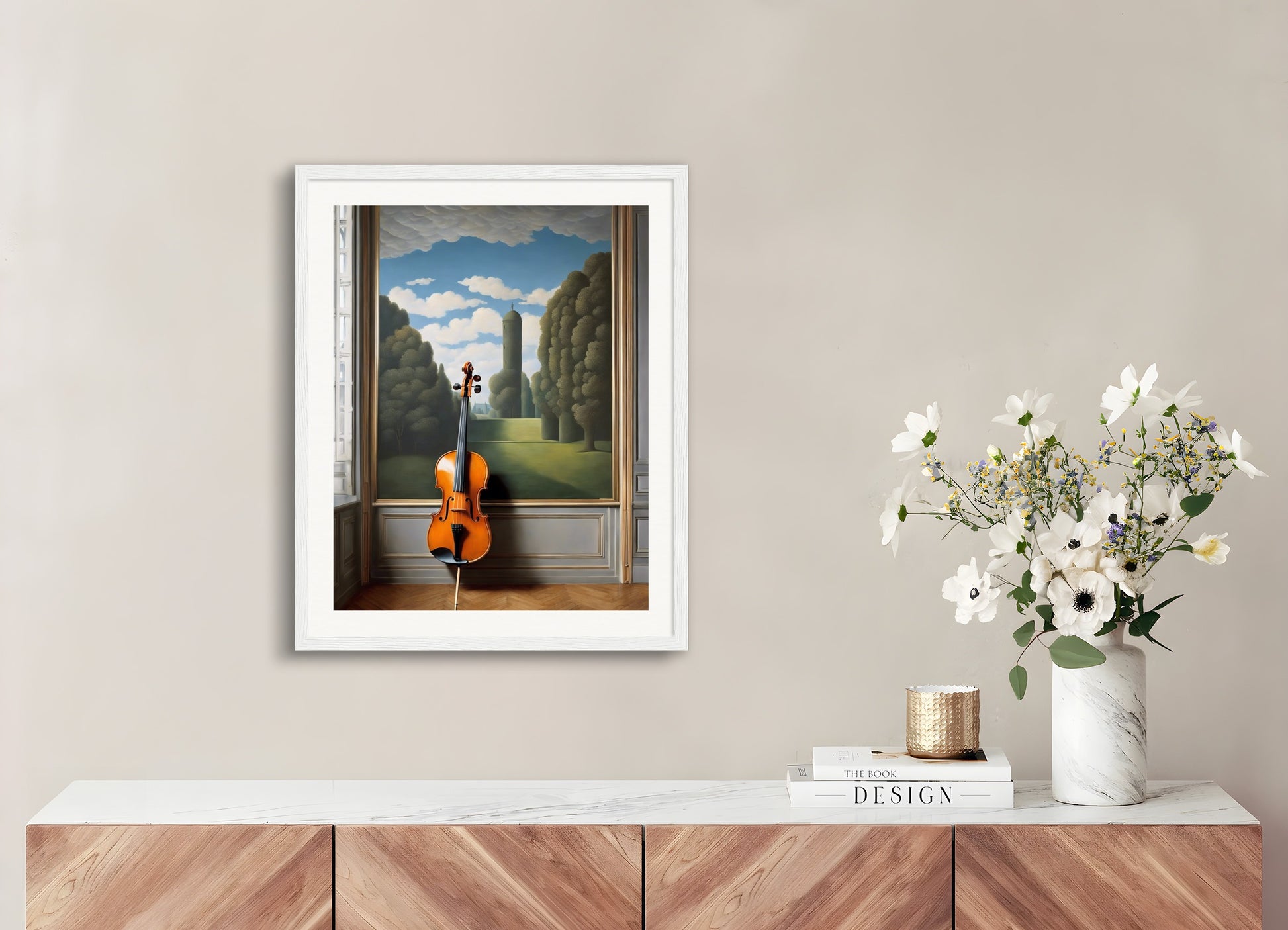 Poster with wood frame: Belgian surrealism, 
