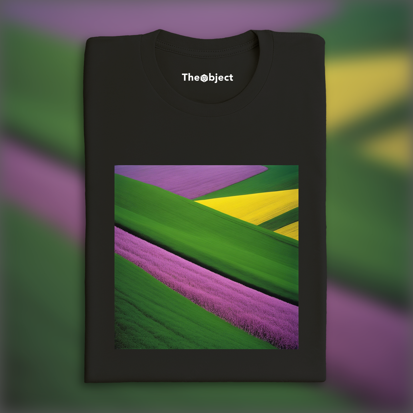 T-Shirt IA - Images colorées et abstraites, capturant des compositions géométriques dans les paysages, Lavande - 2922771211