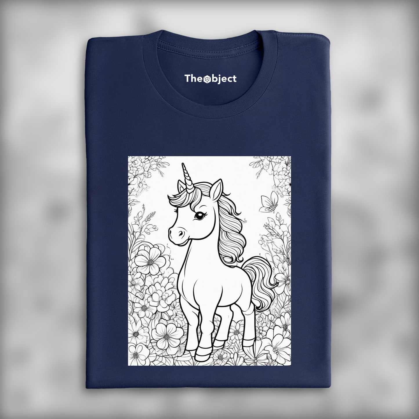 T-Shirt IA - Dessin pour coloriage, Licorne bébé mignonne - 259140410
