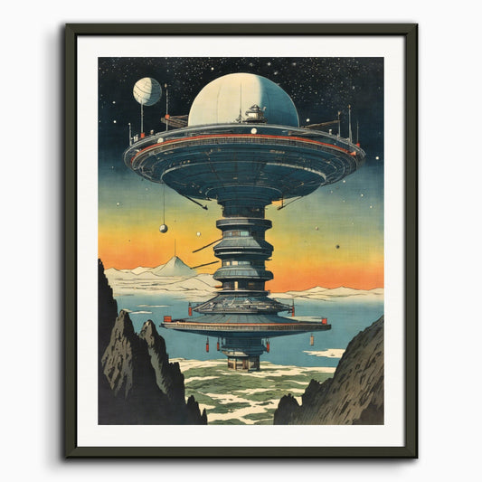 Poster: Hiroshige, Space station