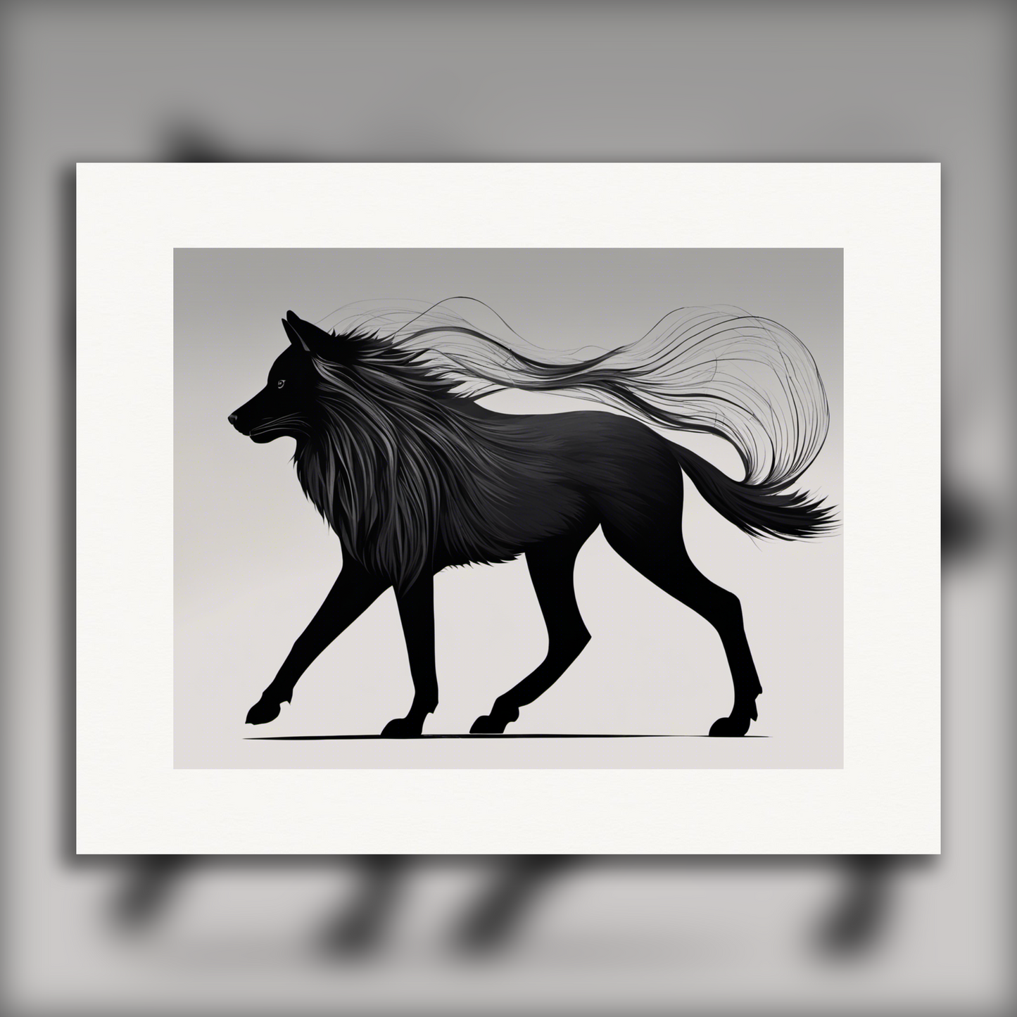 Poster - Neo-minimalism, a black animal - 3921710325