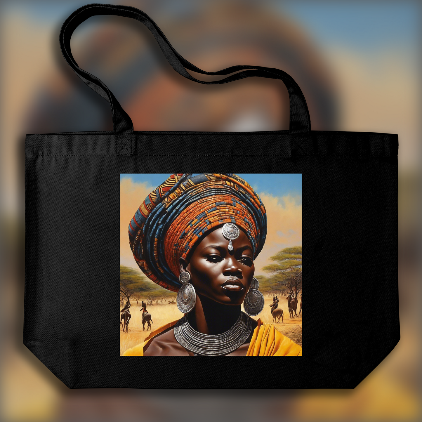 Tote bag IA - Art africain, Homme - 552965835