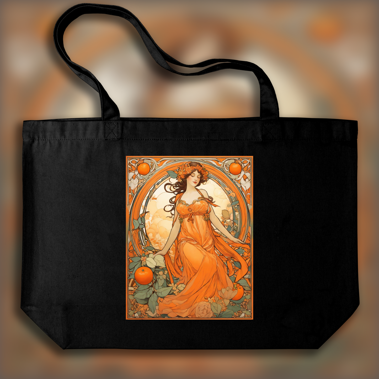 Tote bag IA - Mucha, Les Oranges  - 3550359533