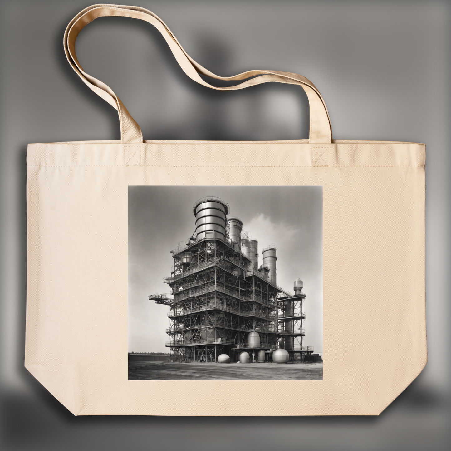 Tote bag IA ample écologique - Documentation of industrial and architectural structures, Gems - 1228889796