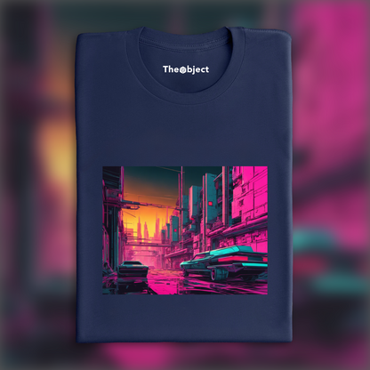 T-Shirt - Neon punk, Brutalist architecture, city - 129903184