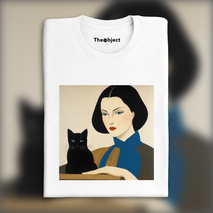 T-Shirt - Will Barnet, Une Femme et ses Chats Noirs  - 1327185548