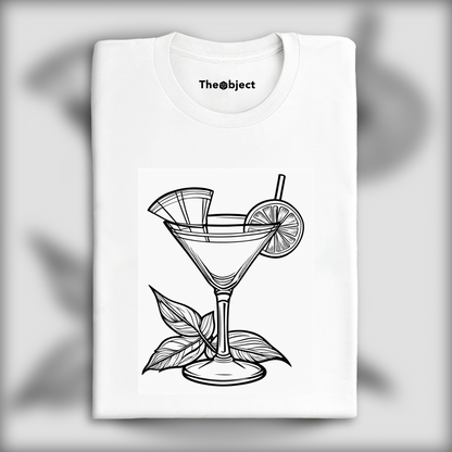 T-Shirt IA - Dessin pour coloriage, Cocktail - 514066329