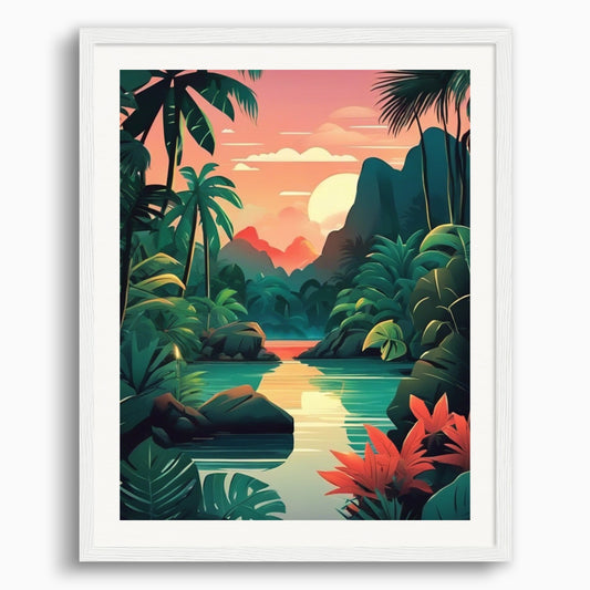 Poster: Tropical jungle, Candle