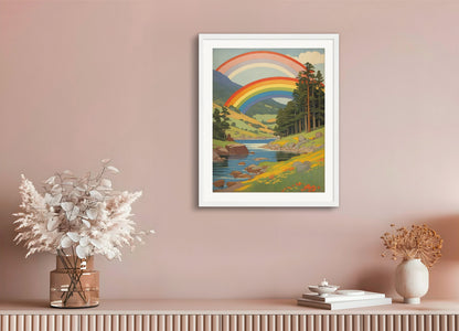 Poster with wood frame: Elenore Abbott, Rainbow