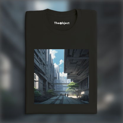 T-Shirt IA - Ghost in the shell, Brutalist architecture, city - 1186372846
