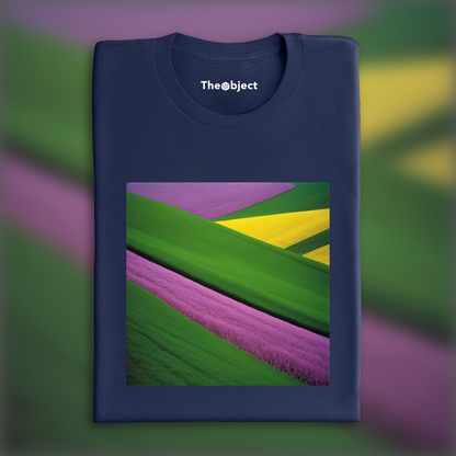 T-Shirt IA - Images colorées et abstraites, capturant des compositions géométriques dans les paysages, Lavande - 2922771211