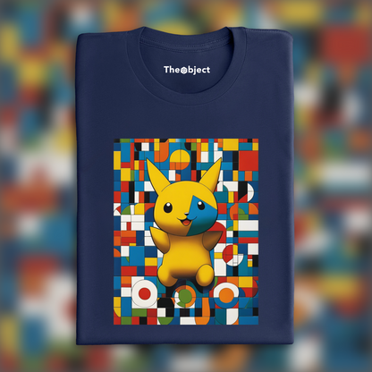 T-Shirt IA - Images colorées et abstraites, capturant des compositions géométriques dans les paysages, Pokémon Pikachu - 3429190399