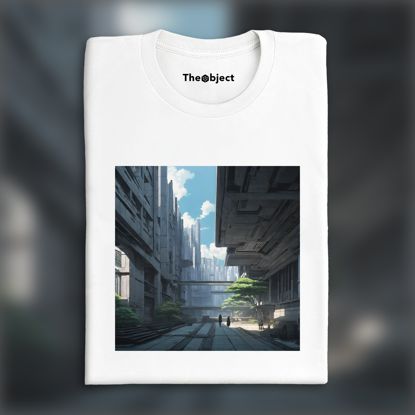 T-Shirt IA - Ghost in the shell, Brutalist architecture, city - 1186372846