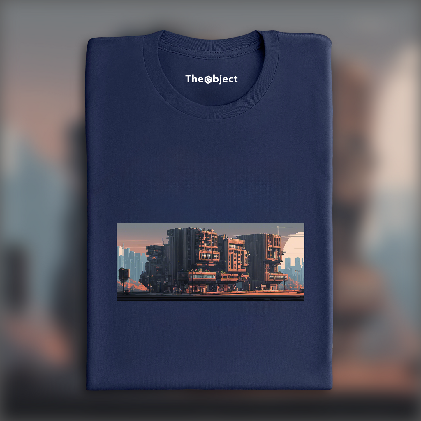 T-Shirt - Pixel Art, Brutalist architecture, city - 353730903