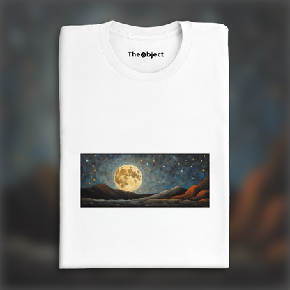T-Shirt - Art abstrait mexicain du XXème siècle, Lune et ciel étoilé - 4140722228
