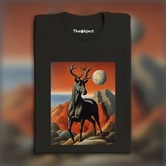 T-Shirt IA - Surréalisme belge, Astrologie, signe du Capricorne - 1075095947