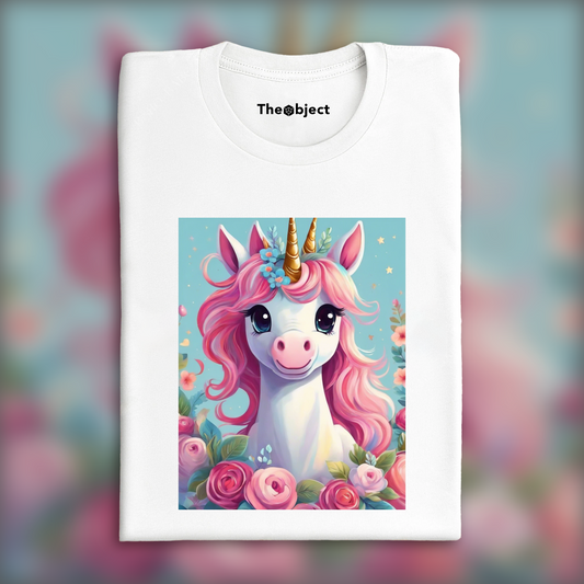 T-Shirt - Monde magique pour enfants, Licorne bébé mignonne - 3771394137