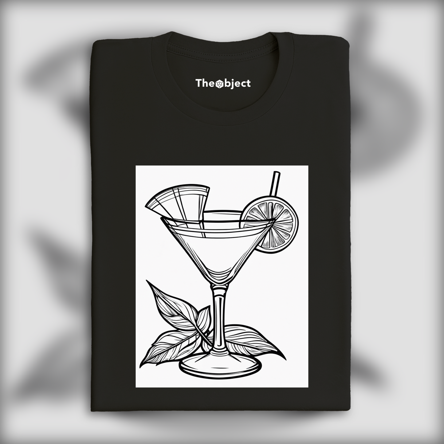 T-Shirt IA - Dessin pour coloriage, Cocktail - 514066329