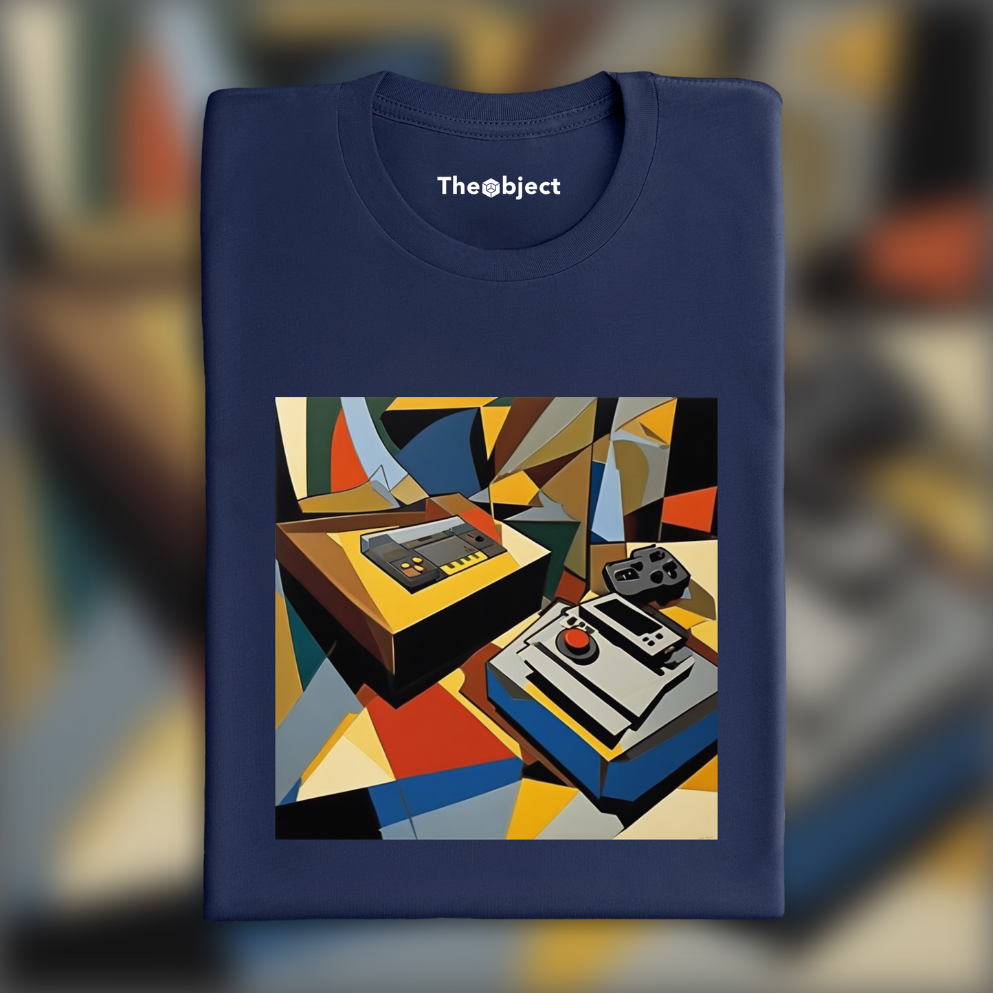 T-Shirt IA - Cubisme analytique, Console de jeu vidéo - 3826469570