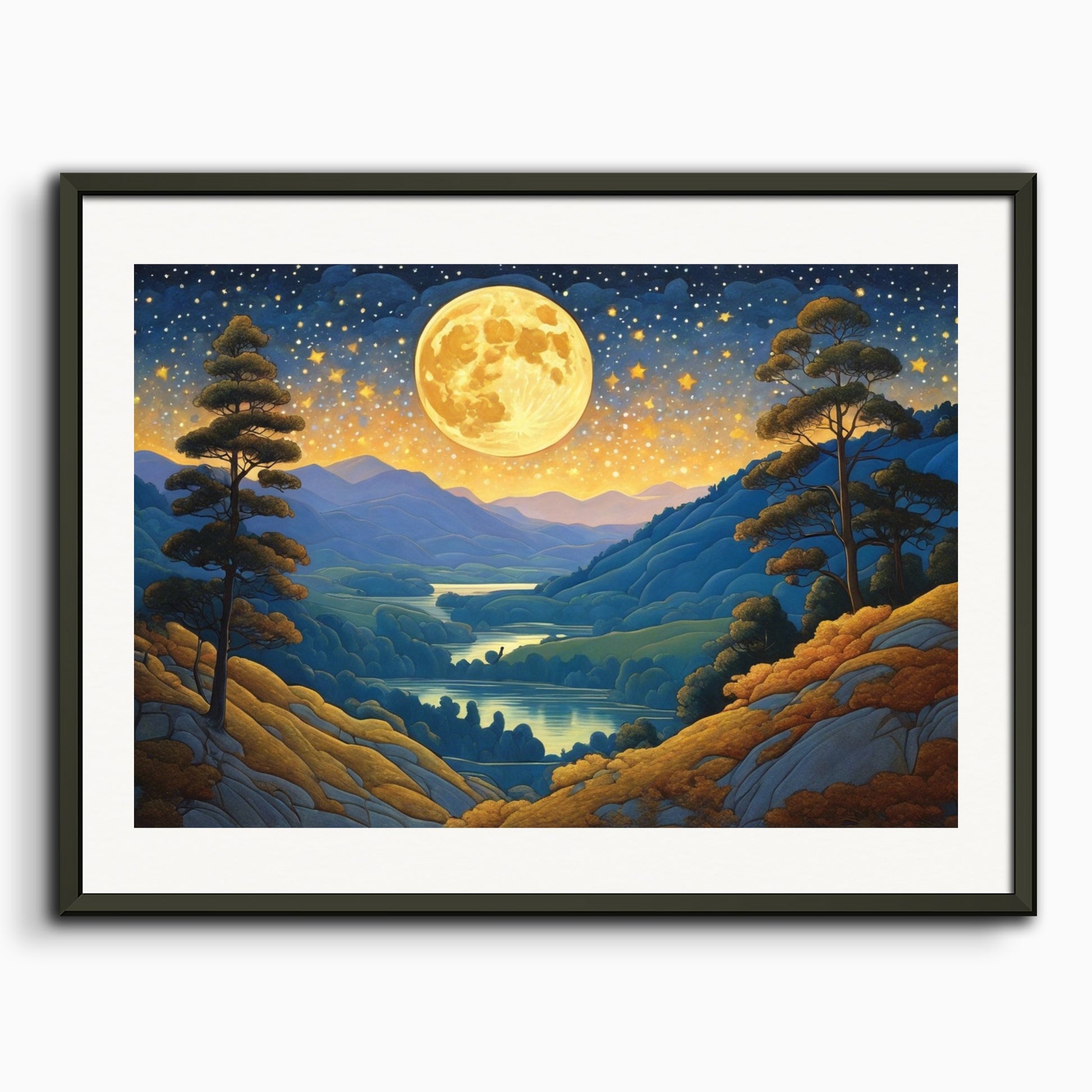 Poster: Paul Ranson, Lune et ciel étoilé