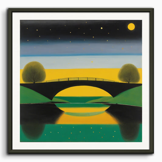 Poster: Scottish painting of abstract expressionism, Bridge