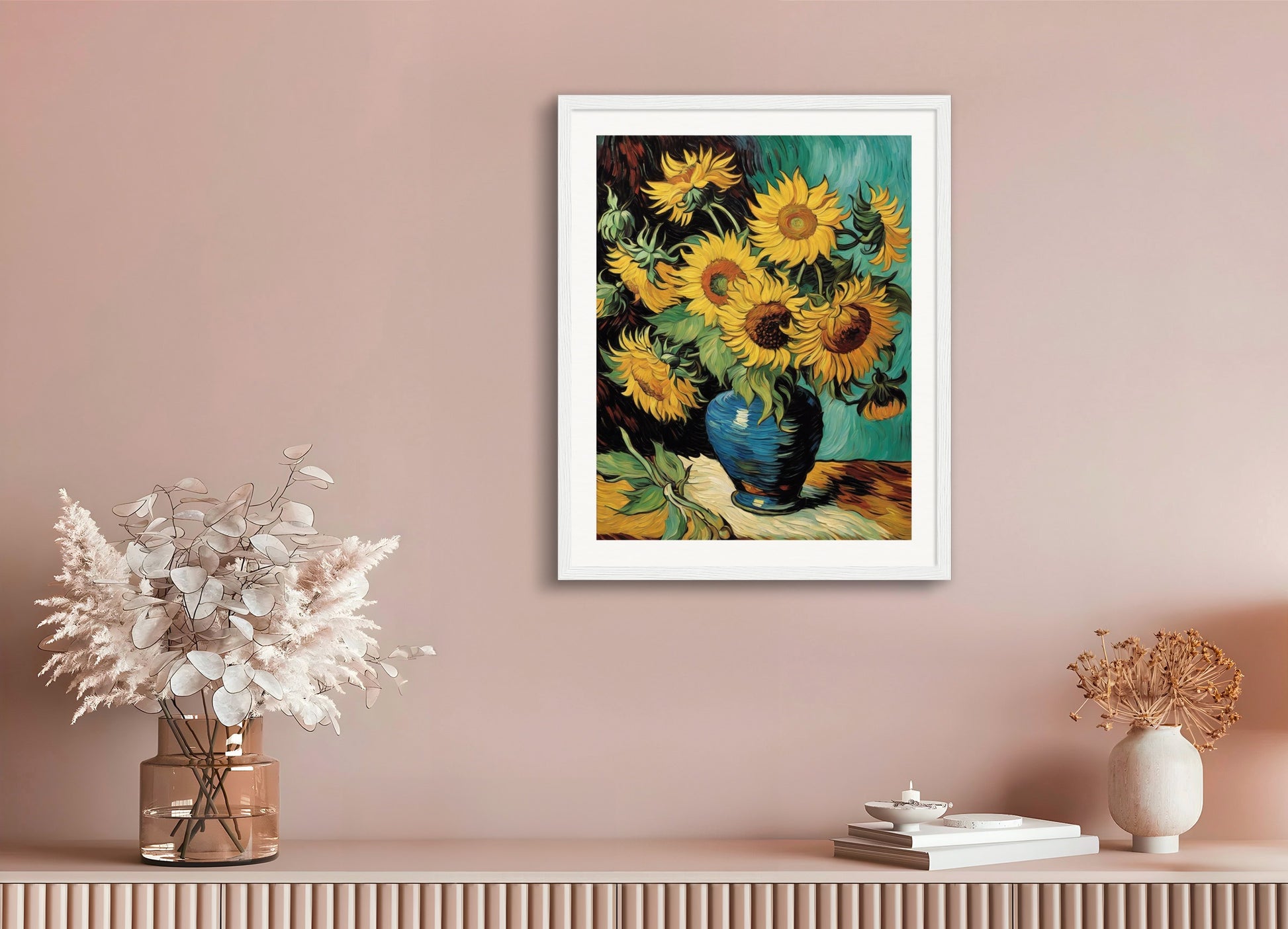 Poster with wood frame: Vincent Van Gogh, Flower