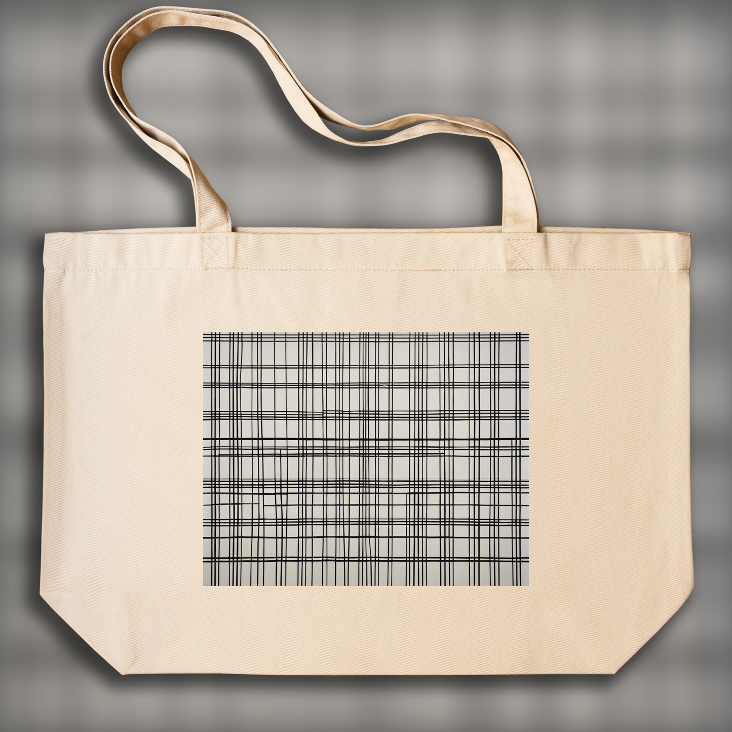 Tote bag ample - Expressionisme abstrait canadien, lines - 3291873611