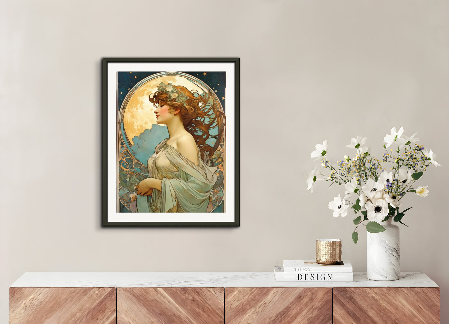 Poster with metal frame: Alfons Mucha, 