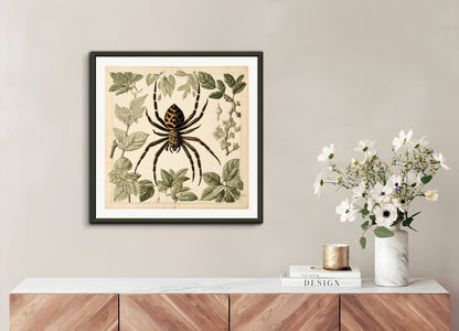 Poster with metal frame: Herbarium, Spider