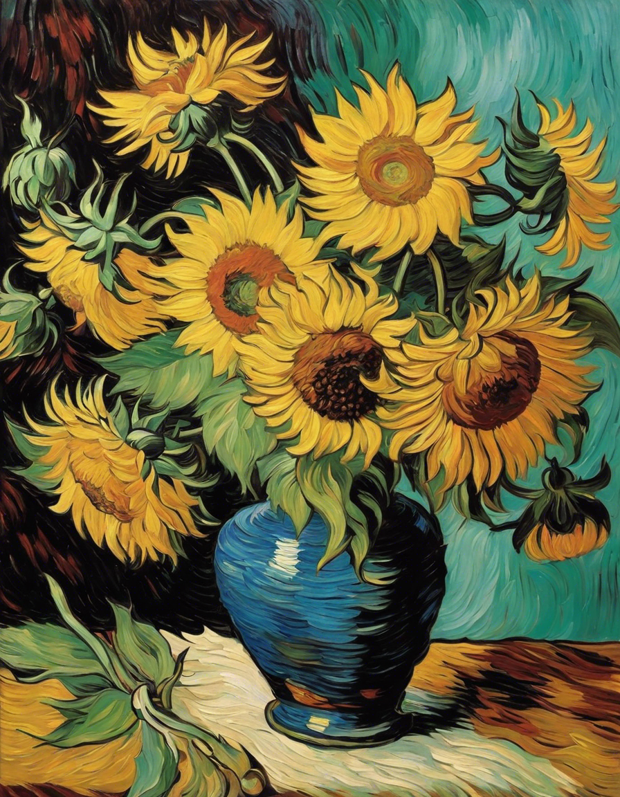 Image IA - Vincent Van Gogh, Tournesols - 2544290213