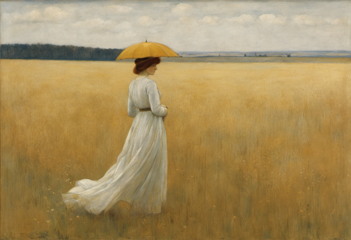 Tote bag ample - Fernand Khnopff, A women in a field - 277507836