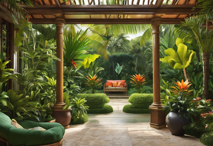 Affiche IA - Jardin tropical, Vegetation - 122559186