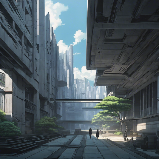 Image IA - Ghost in the shell, Brutalist architecture, city - 1186372846