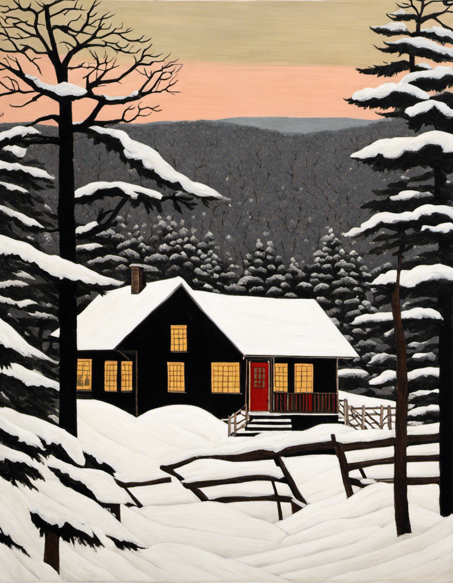 T-Shirt - Horace Pippin, house, forest and snow - 3352735636